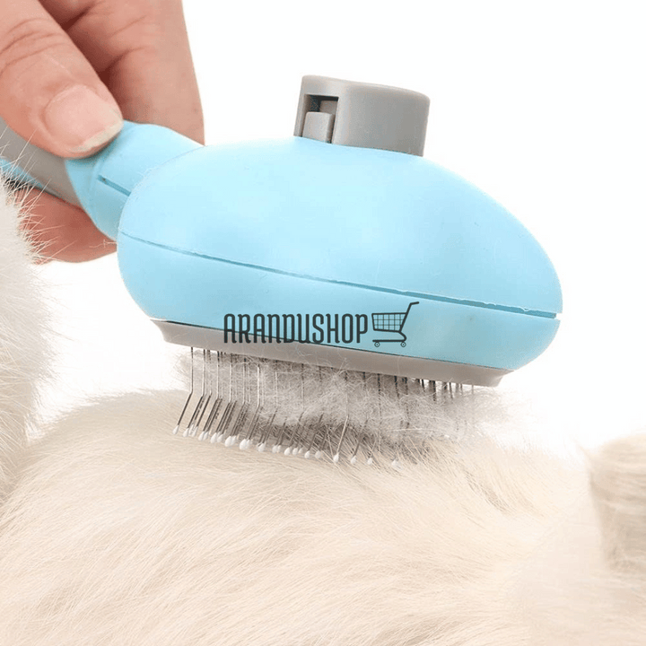 Pelufino Pro™ Cepillo para mascotas con cerdas metálicas