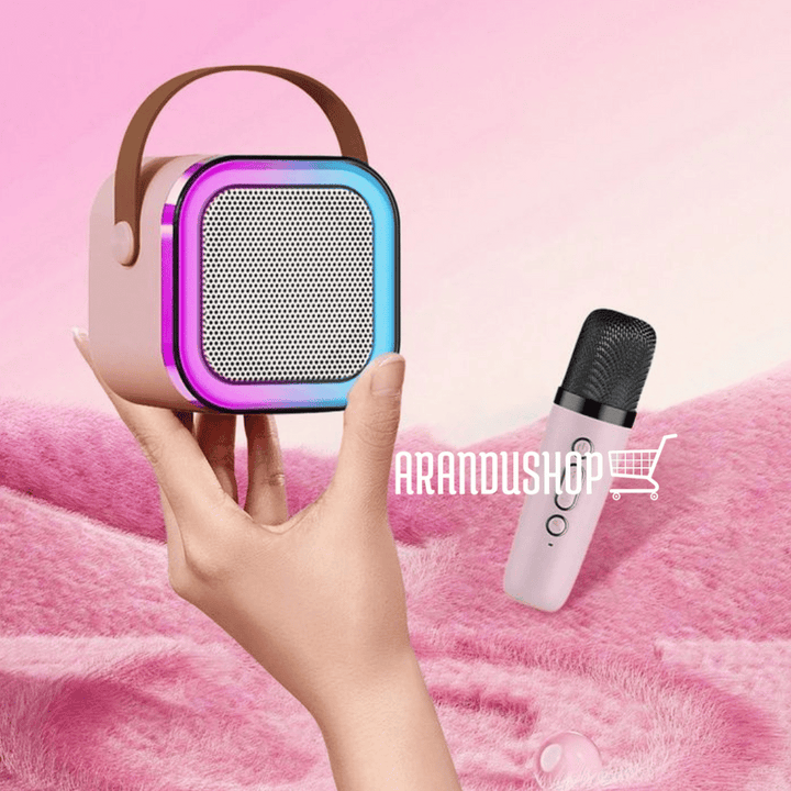 LUMI SPEAKER PRO™ MINI RADIO A BLUETOOTH, KARAOKE, EFECTOS DE VOCES Y LUCES LED