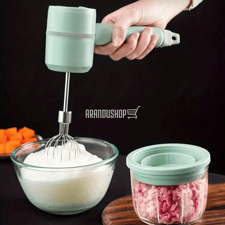 HAND MIXER 3 EN 1™ Batidora y Trituradora portátil