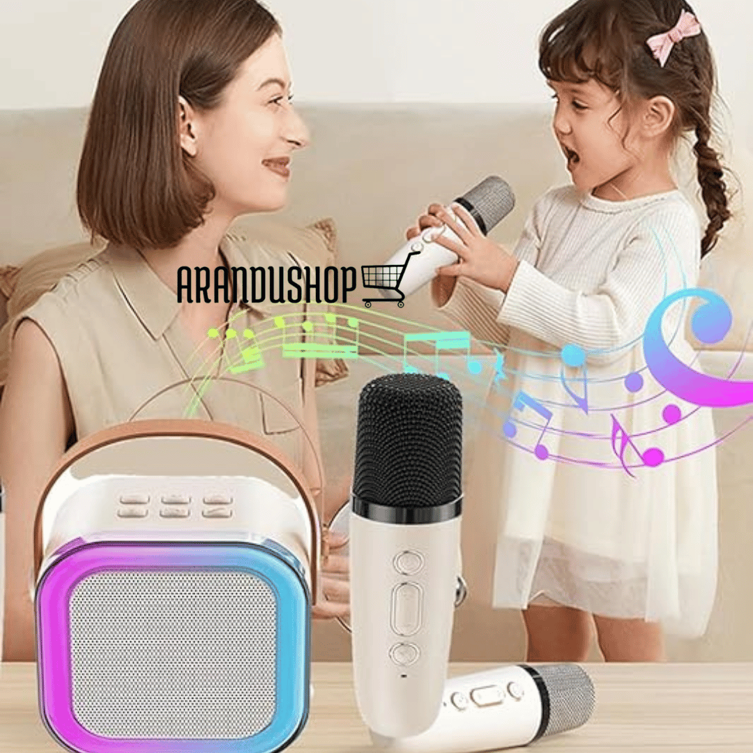 LUMI SPEAKER PRO™ MINI RADIO A BLUETOOTH, KARAOKE, EFECTOS DE VOCES Y LUCES LED