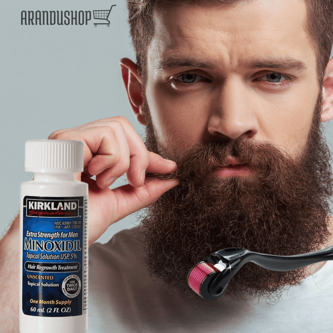 MINOXIDIL TRATAMIENTO PARA BARBA Y CABELLO™ + DERMAROLLER DE REGALO