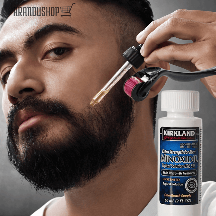 MINOXIDIL TRATAMIENTO PARA BARBA Y CABELLO™ + DERMAROLLER DE REGALO