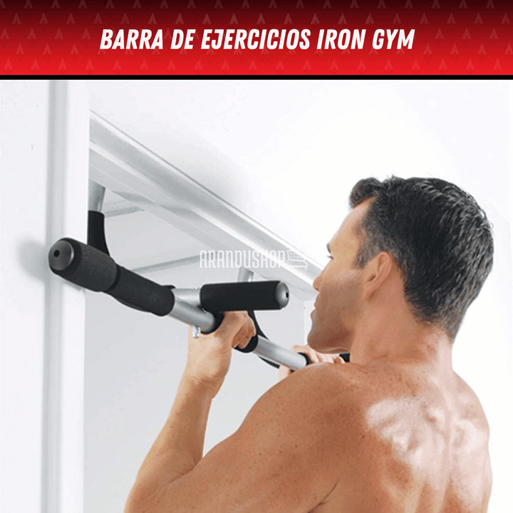 IRON GYM™ BARRA DE DOMINADAS Y EJERCICIOS