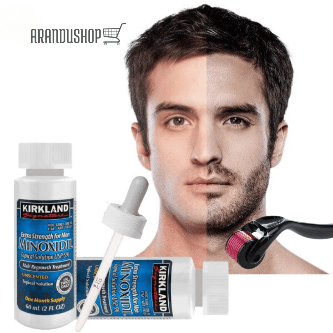 MINOXIDIL TRATAMIENTO PARA BARBA Y CABELLO™ + DERMAROLLER DE REGALO